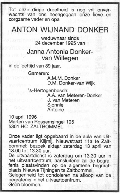 Anton Wijnand Donker 1996