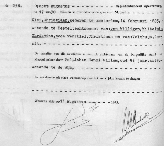 Christiaan Klei 1975