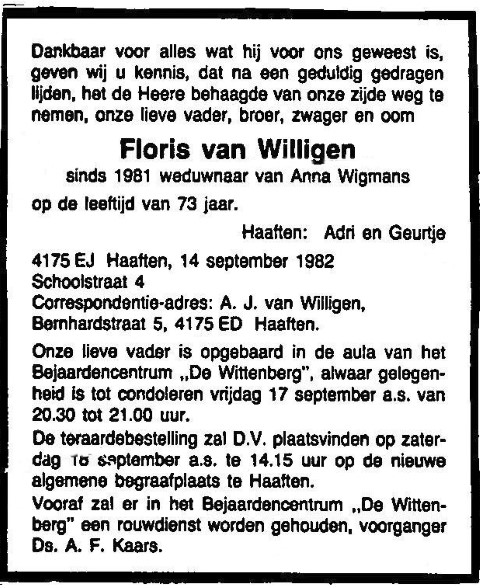 Floris van Willigen 1982