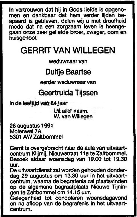 Gerrit van Willegen 1991