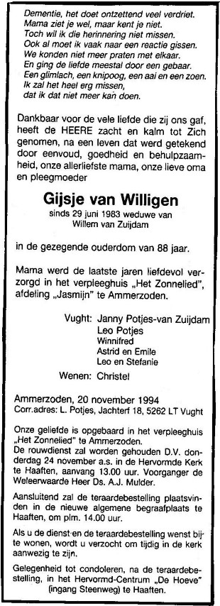 Gijsje van Willigen 1994