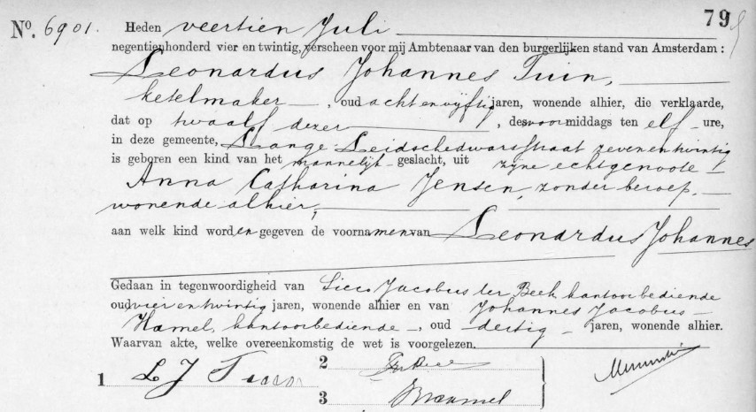 Leonardus Johannes Tuin 1924