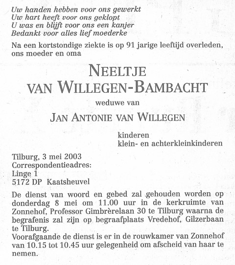 Neeltje Bambacht 2003